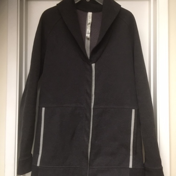 Lululemon Yin To My Yang Cardi Heather Black Cotton Jacket - Picture 5 of 12